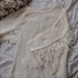Zara knit fringe sweater